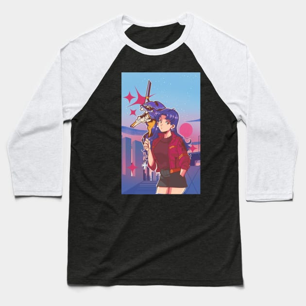 misato katsuragi Baseball T-Shirt by invaderceles